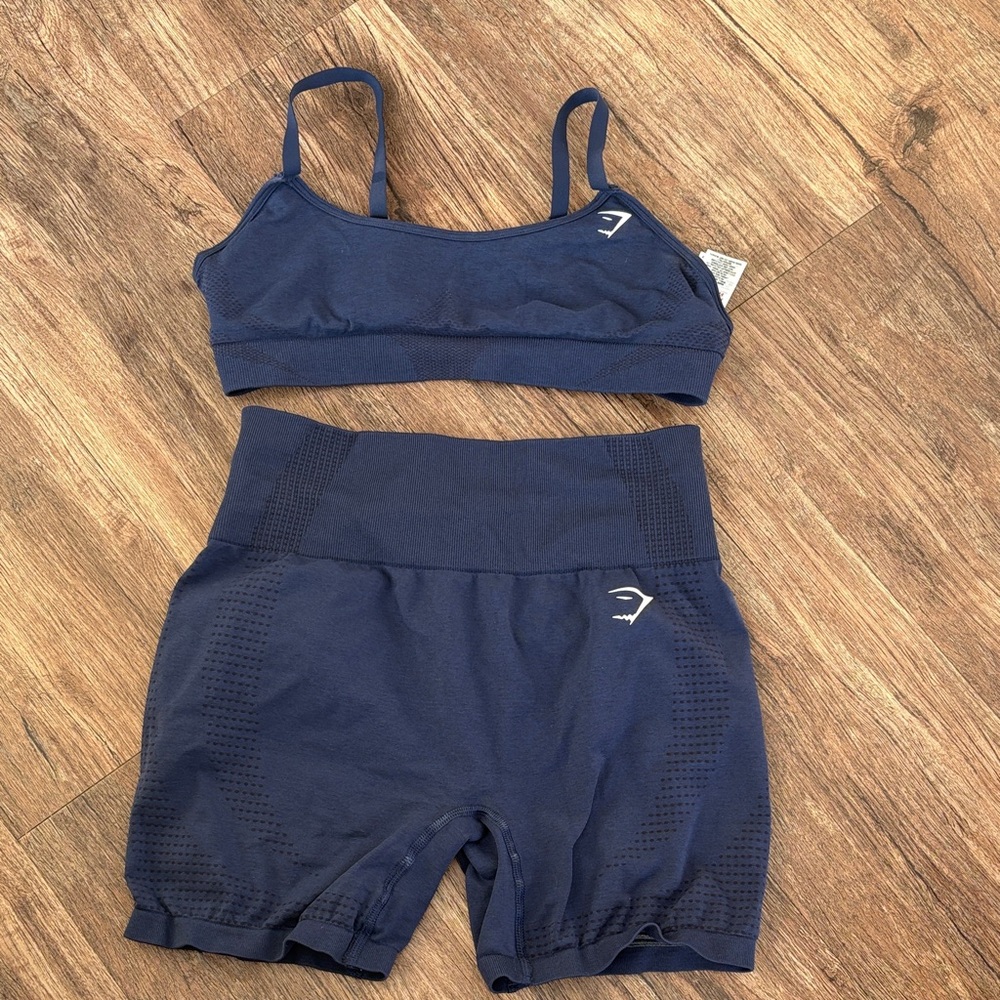 Gymshark shorts and sports bra set